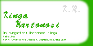kinga martonosi business card